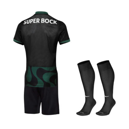 Kit de Criança - Sporting Alternativa Preta 25/26